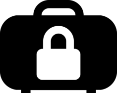 Briefcase Lock Sketch Drawing Svg, Free Vectors File